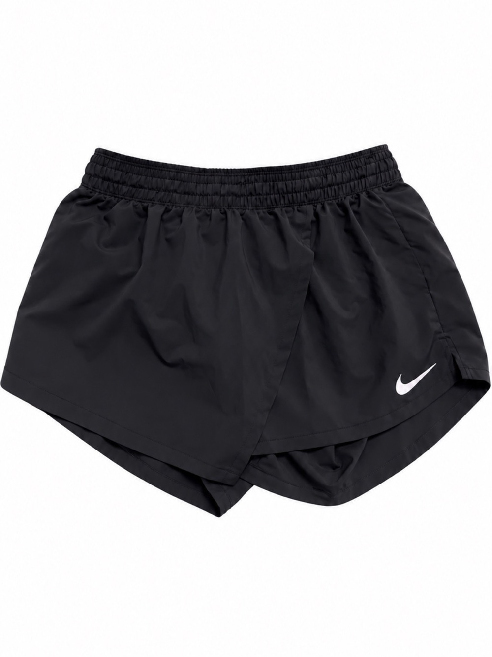 Nike Dri-FIT Flex Women’s Running Shorts Black Asymmetrical Layered Size S NWT